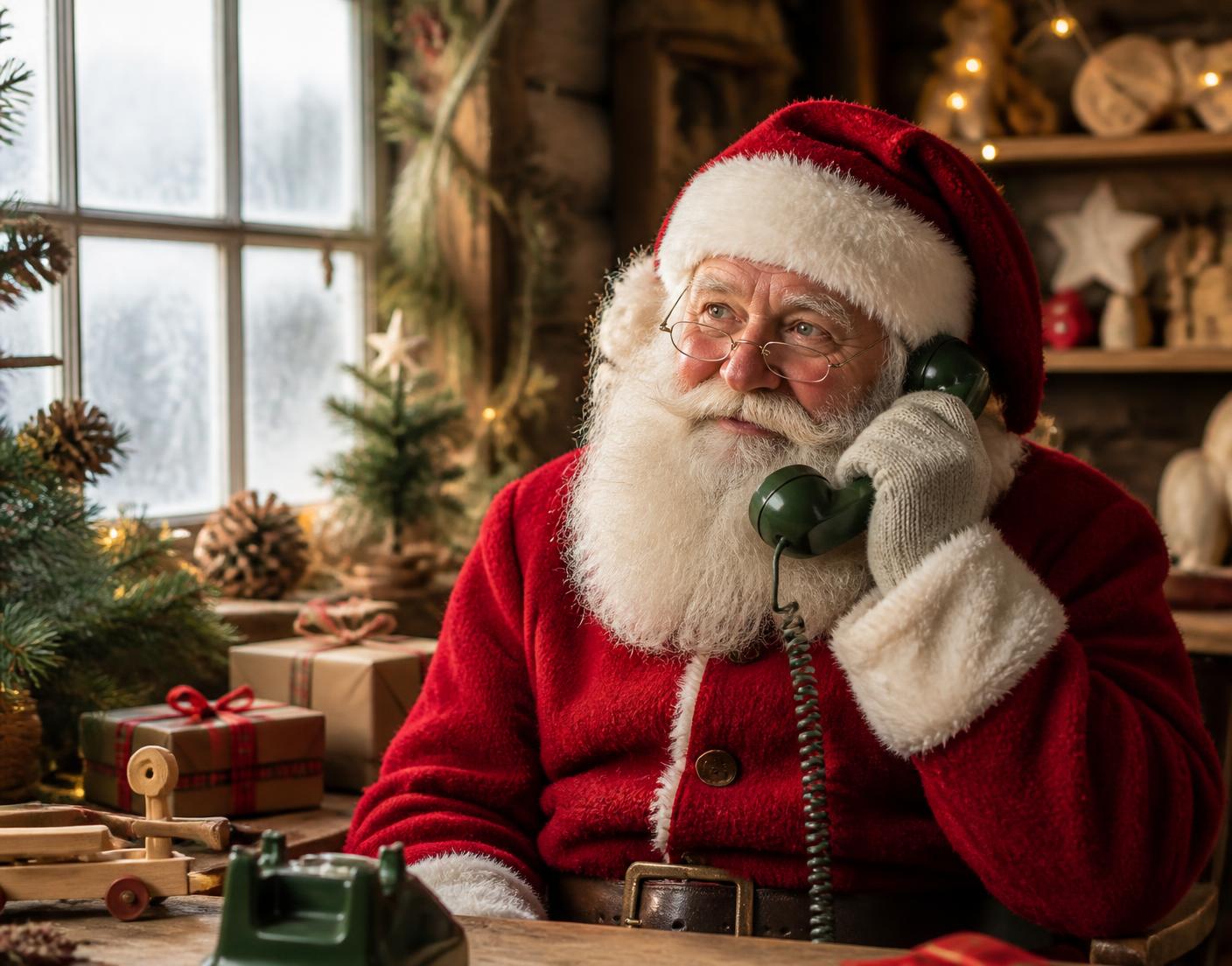 Ring til Julemanden på telefon 93 70 72 70